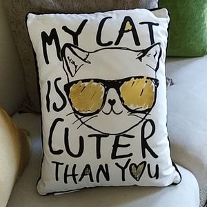 My Cat is Cuter Than You Pillow